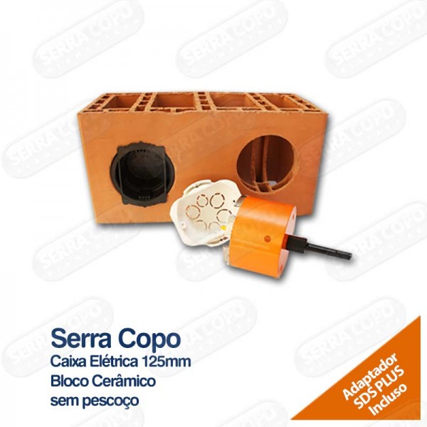 Serra Copo Caixa Elétrica S/ Pescoço - 125MM - Bloco cerâmico