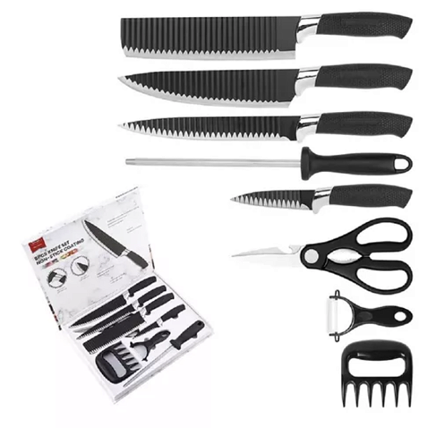 Kit Churrasco 8 Peças Inox