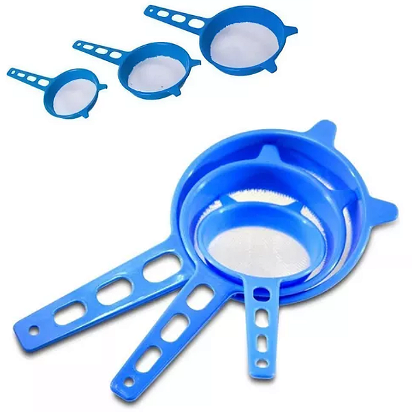 Kit 3 Unidades Peneira Plástica