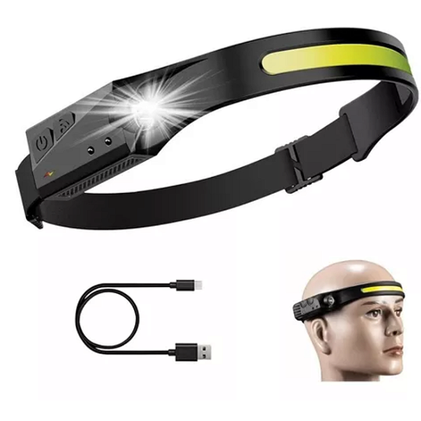 Lanterna De Cabeça Led Recarregável Ajustável Usb