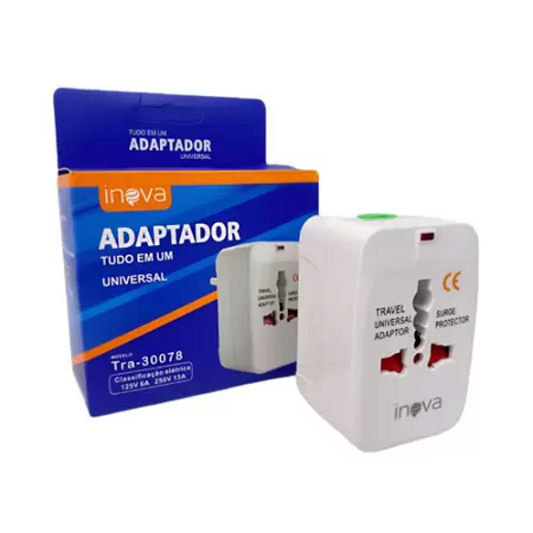 Adaptador Tomada Universal Uk Eua Europa Ásia