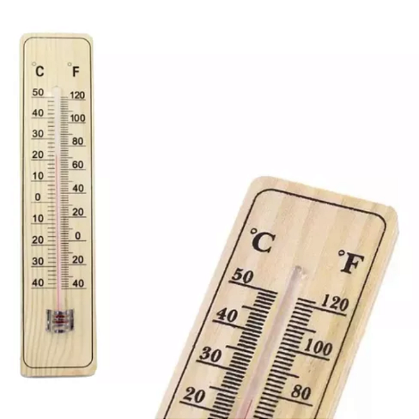 Termômetro Madeira Ambiente Interno Externo