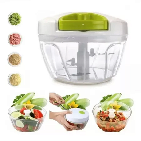 Processador Triturador Manual De Alimentos 3 Laminas