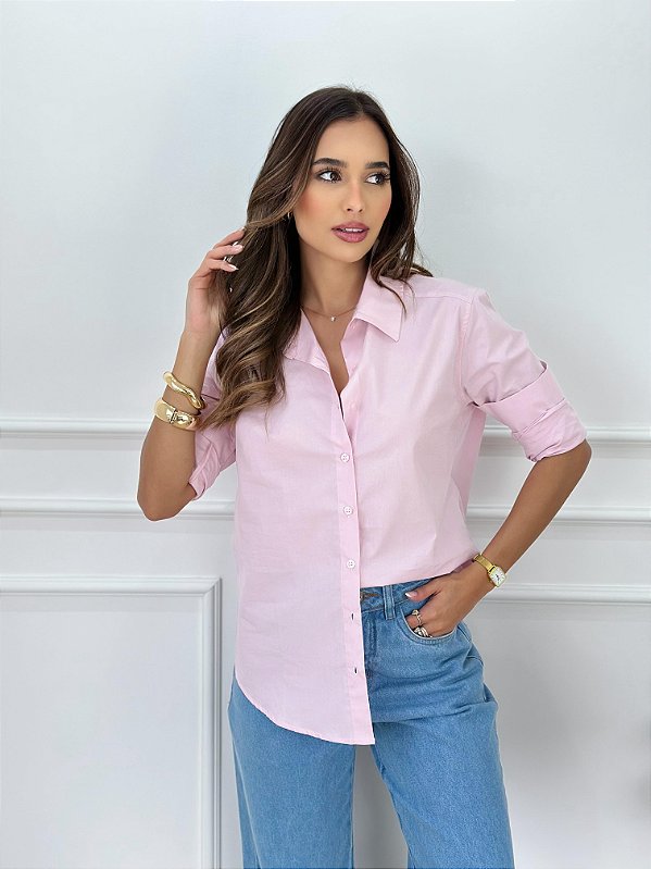 Camisa em tricoline