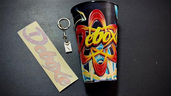KIT PROMOCIONAL PEN DRIVE + COPO + ADESIVO