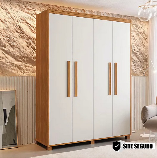 Guarda Roupa Viena 4 Portas 100% MDF Barreto Lonçarcci