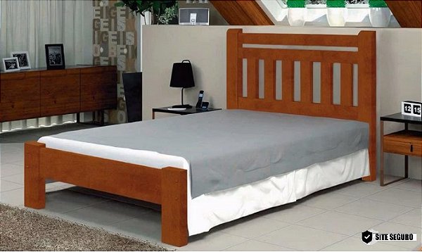 Cama Bari Queen 1,58x1,98 Madeira Maciça São Pedro