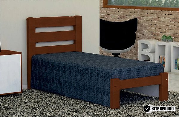 Cama Luna Solteiro 0,88x1,88 Madeira Maciça São Pedro