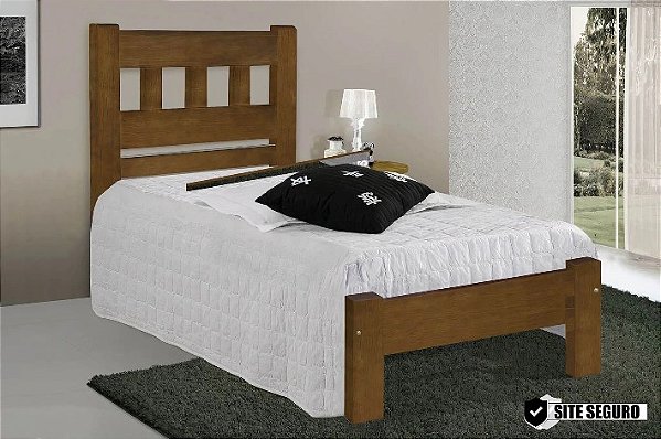 Cama Viúvo Madri 1,08x1,98 Madeira Maciça São Pedro
