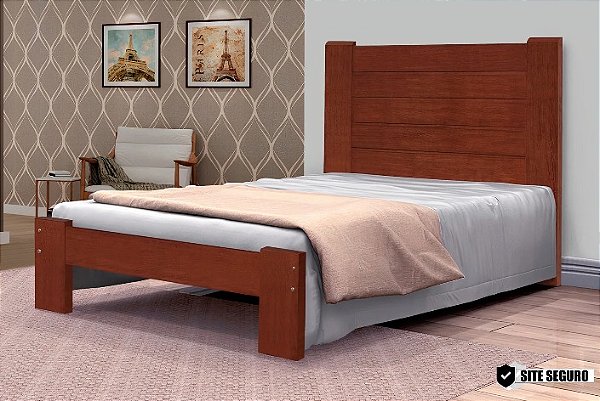 Cama Malbec King 1,93x2,03 Madeira Maciça São Pedro