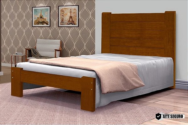 Cama Malbec Casal 1,38x1,88 Madeira Maciça São Pedro