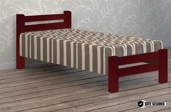Cama Piazza Viúvo 1,08x1,98 Madeira Maciça São Pedro