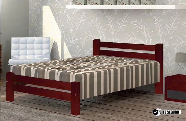 Cama Piazza Casal 1,38x1,88 Madeira Maciça São Pedro