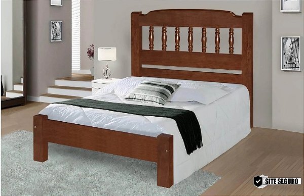 Cama Roma Queen 1,58x1,98 Madeira Maciça São Pedro