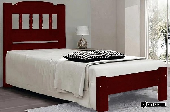 Cama Roma Viúvo 1,08x1,98 Madeira Maciça São Pedro