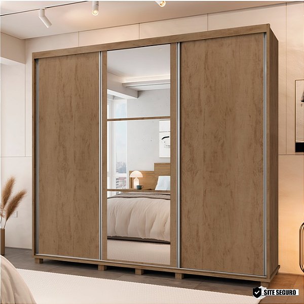 Guarda Roupa Berlin 3 Portas C/Esp 2.55m Barreto Lonçarcci