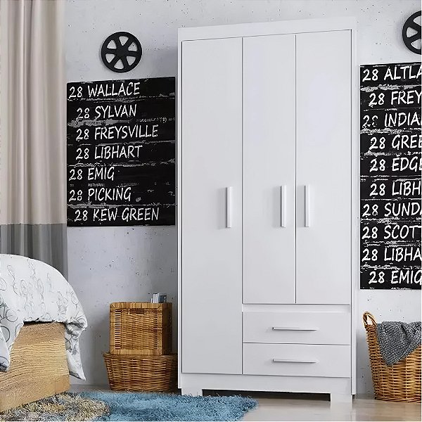 Guarda Roupa 3P 2G c/Pé Primacy 1195 Batrol