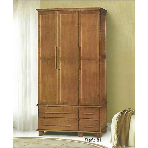 ROUPEIRO ESMERALDA BH 3 PORTAS 4 GAVETAS