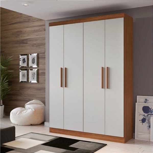 Guarda Roupa Supreme 4 portas e 2 gavetas Batrol COD:1208