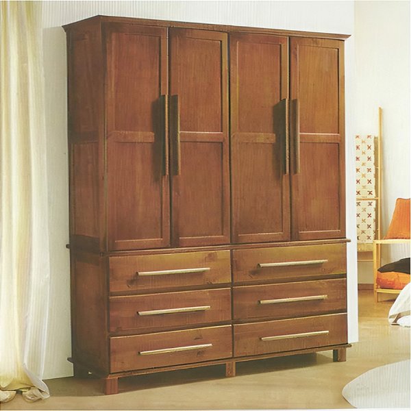 ROUPEIRO PEROLA BH 4 PORTAS 6 GAVETAS