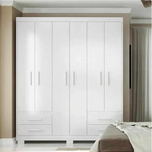 GUARDA ROUPA PRIMACY 6 PORTAS E 4 GAVETAS BATROL COD:1197