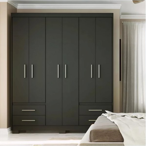 GUARDA ROUPA PRIMACY 6 PORTAS E 4 GAVETAS BATROL COD:1197