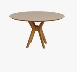 MESA AMELIA 1,37 C/VIDRO FLAMINGO
