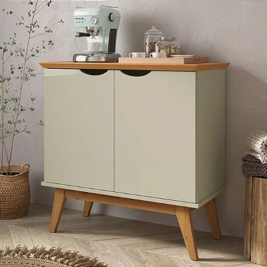 Buffet 2 Portas Prism Patrimar Off White/Cinamomo *PRONTA ENTREGA*
