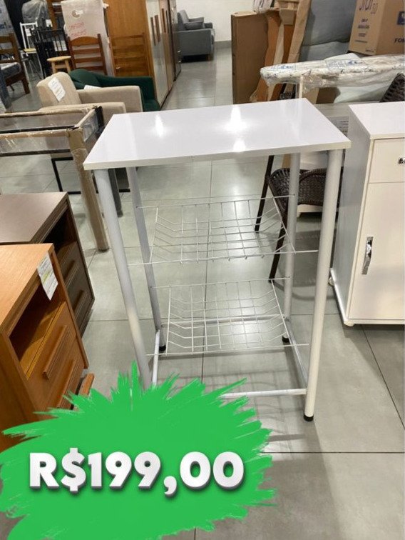 Mesa para Microondas com fruteira Paganotti