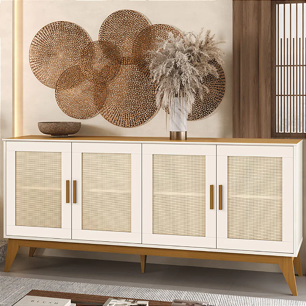 Buffet Andorra 1.72m Cor: Off-White/Nogueira 47532 EDN