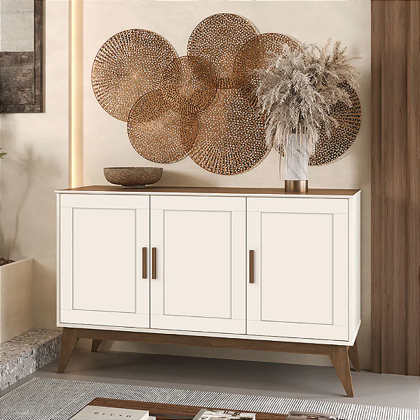 Buffet Sierra 1.30m Cor: Off-White/Nogueira 48234 EDN