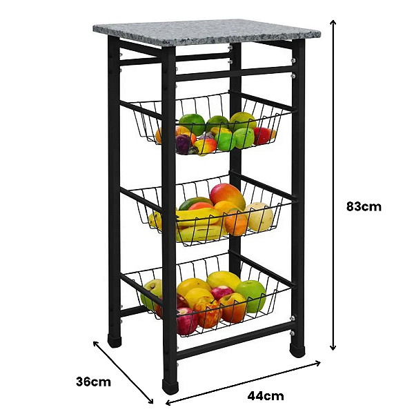 Mesa Fruteira Aço Bady