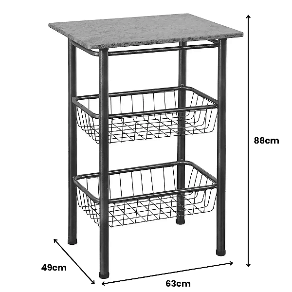 Mesa Microondas Aço Bady