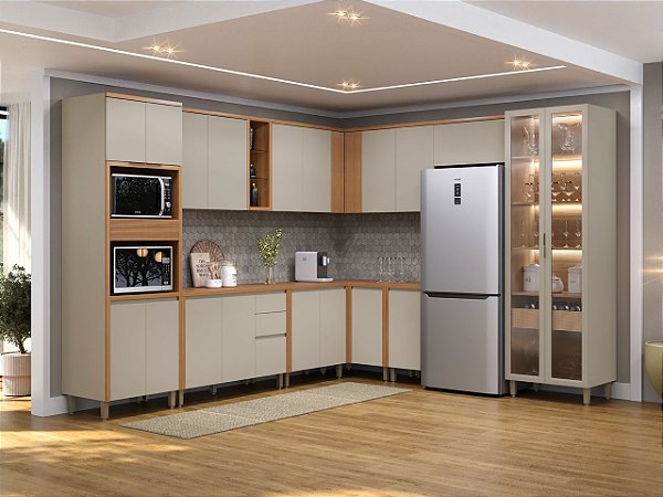 Cozinha Allure Modulada 100% MDF. Linea Brasil