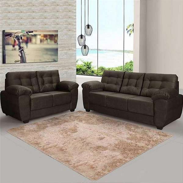 Conjunto Sofá Elegance Art Estofados TL25 G2 *PRONTA ENTREGA*