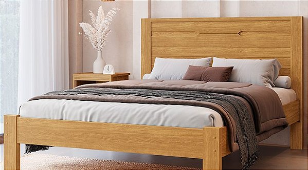Cama Casal Roma 100% MDF Cinamomo Barreto Lonçarcci