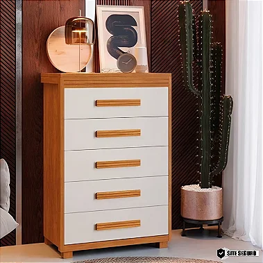 0028.05 BARRETO COMODA PARIS 5G NATURE/OFF WHITE