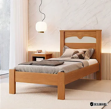 0009.05 BARRETO CAMA SOLTEIRO AMSTERDA NATURE/OFF WHITE
