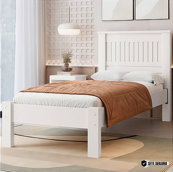 0011.01 BARRETO CAMA SOLTEIRO MONACO BRANCA