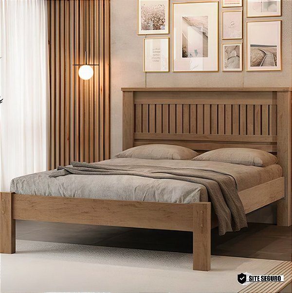 0010.02 BARRETO CAMA CASAL MONACO LEGNO