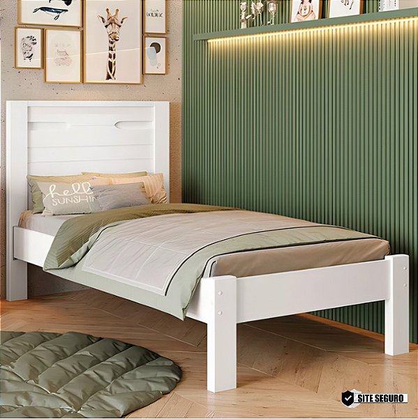 0013.01 BARRETO CAMA SOLTEIRO ROMA BRANCA