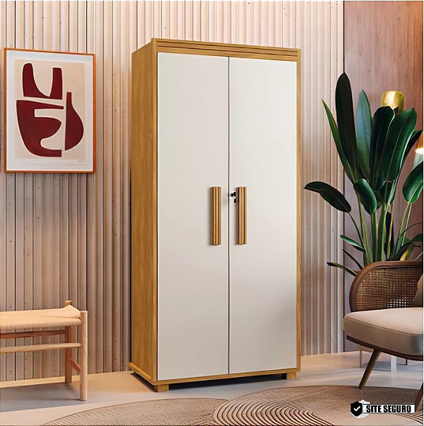 0021.07 BARRETO MULTIUSO ATENAS 2 PORTAS CINAMOMO/OFF WHITE