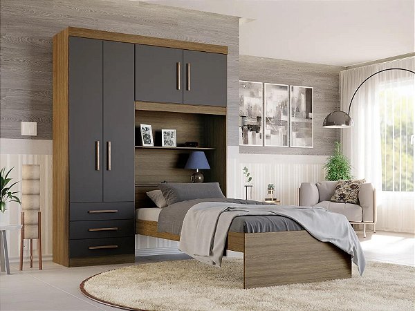 1214.16 BATROL GRPA 4P 3G C/ CAMA BAU ADVANTAGE IPE WOOD/GRAFITE