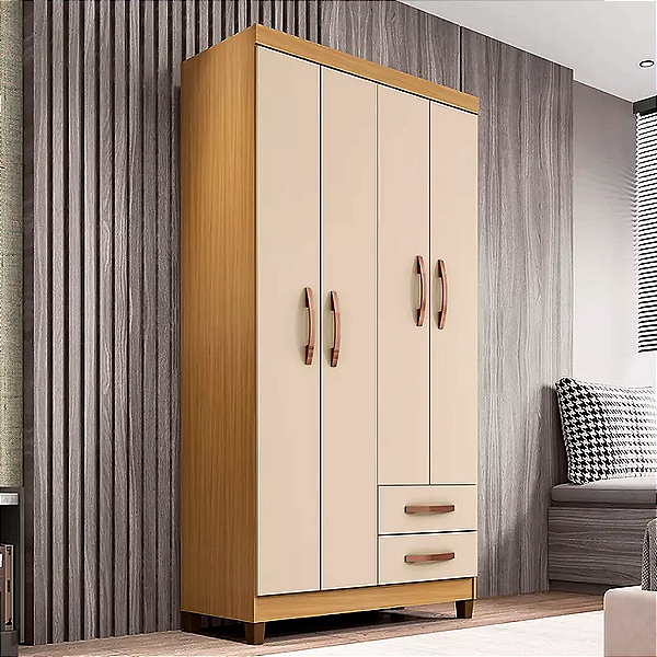 3565.390 INCORPLAC ROUPEIRO MODENA 4P 2G CARVALHO AMERICANO/OFF WHITE