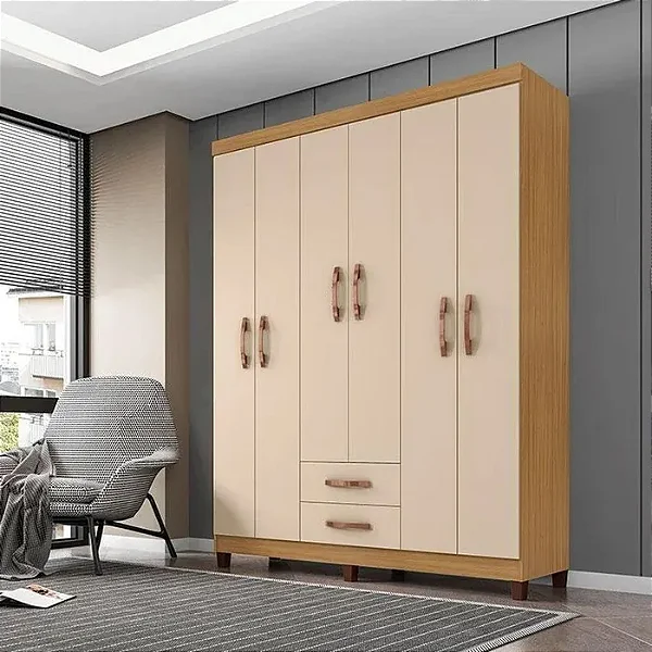 3562.390 INCORPLAC ROUPEIRO 6P 2G 1496 MODENA CARVALHO AMERICANO/OFF WHITE