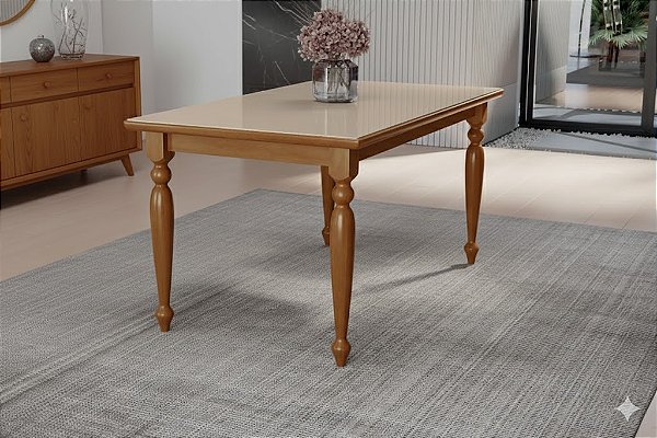 57097 FLAMINGO MESA HELENA NOGUEIRA VIDRO OFF WHITE COLADO 78X90X180