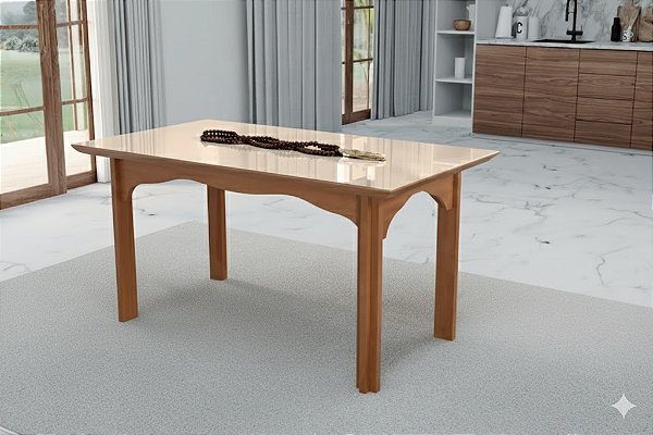 57059 FLAMINGO MESA ADRIANA NOGUEIRA VIDRO OFF WHITE COLADO 78X90X160