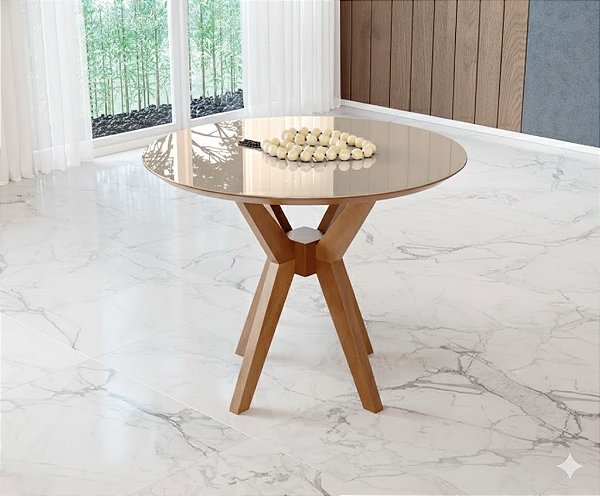 57076 FLAMINGO MESA MAITE NOGUEIRA VIDRO OFF WHITE COLADO 78X100