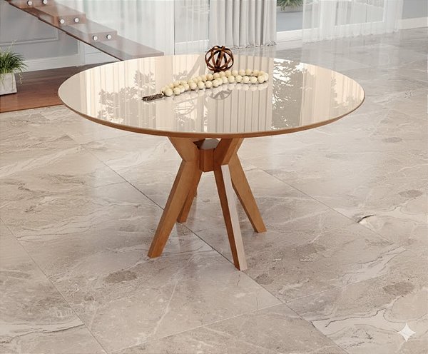 57080 FLAMINGO MESA AMELIA NOGUEIRA VIDRO OFF WHITE COLADO 78X137