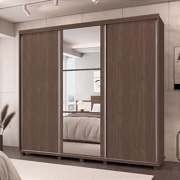 0004.02 BARRETO ROUPEIRO BERLIN 3 PORTAS LEGNO